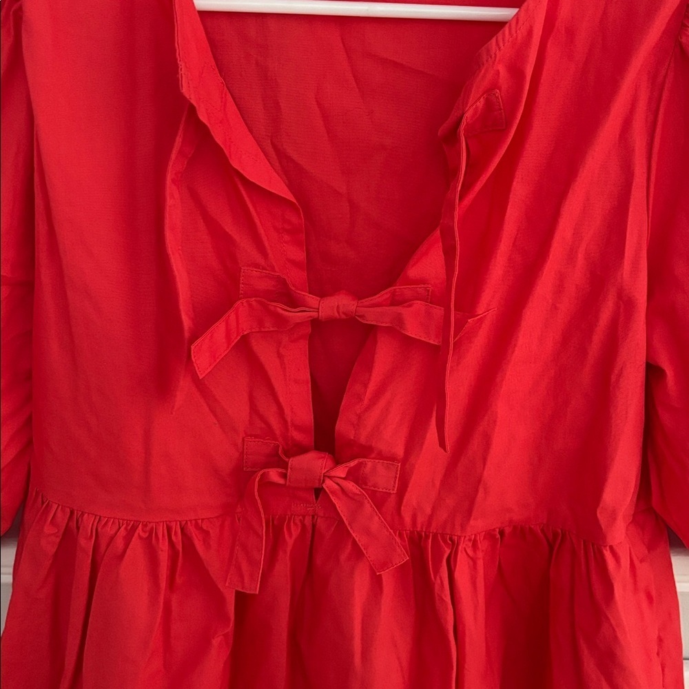 Red Mini Dress - Picture 3 of 4